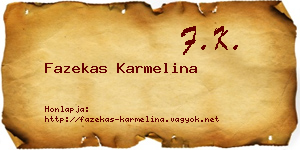 Fazekas Karmelina névjegykártya